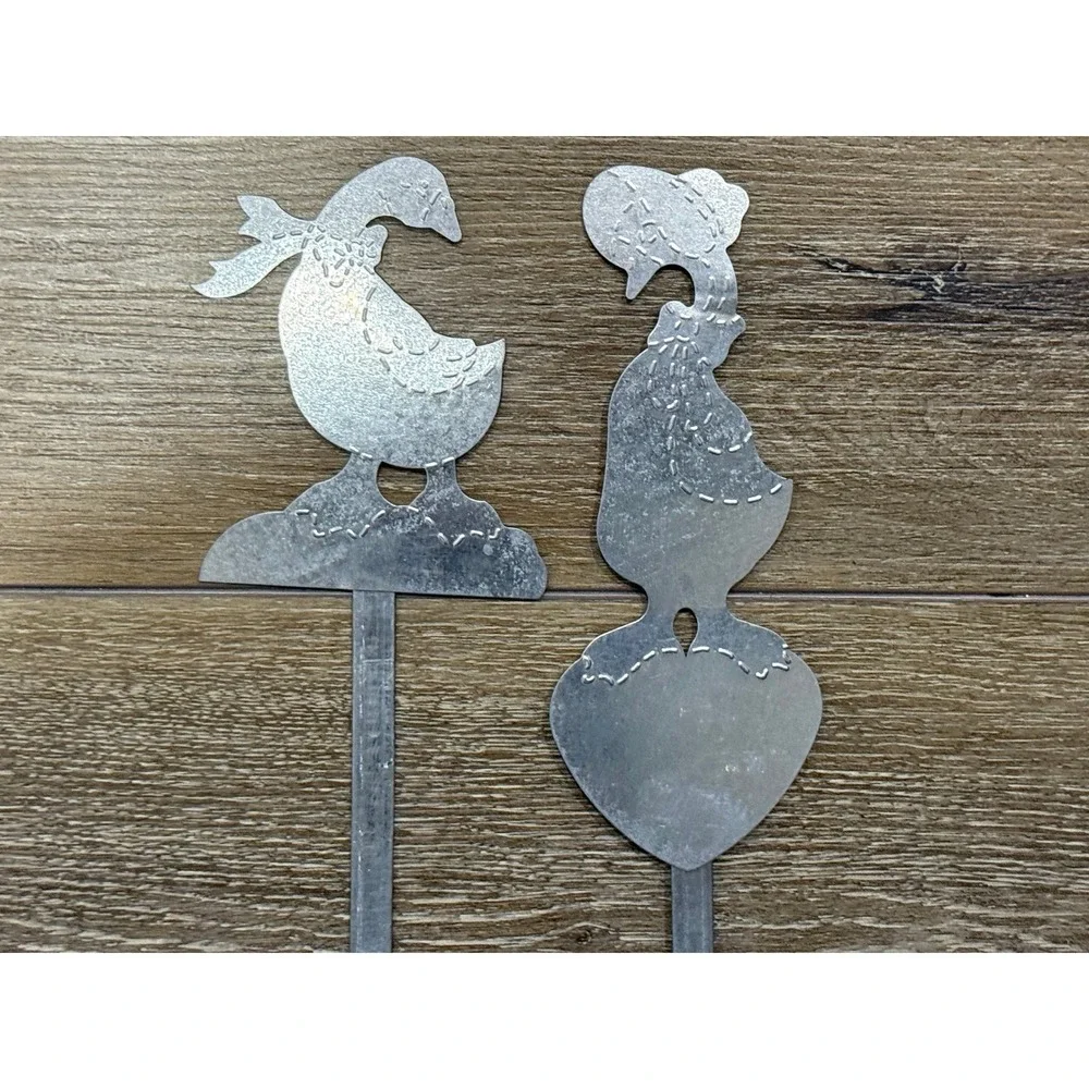 Vintage Country Metalin' Tin Spoon Craft Kits Goose & Mother Goose Set NOS